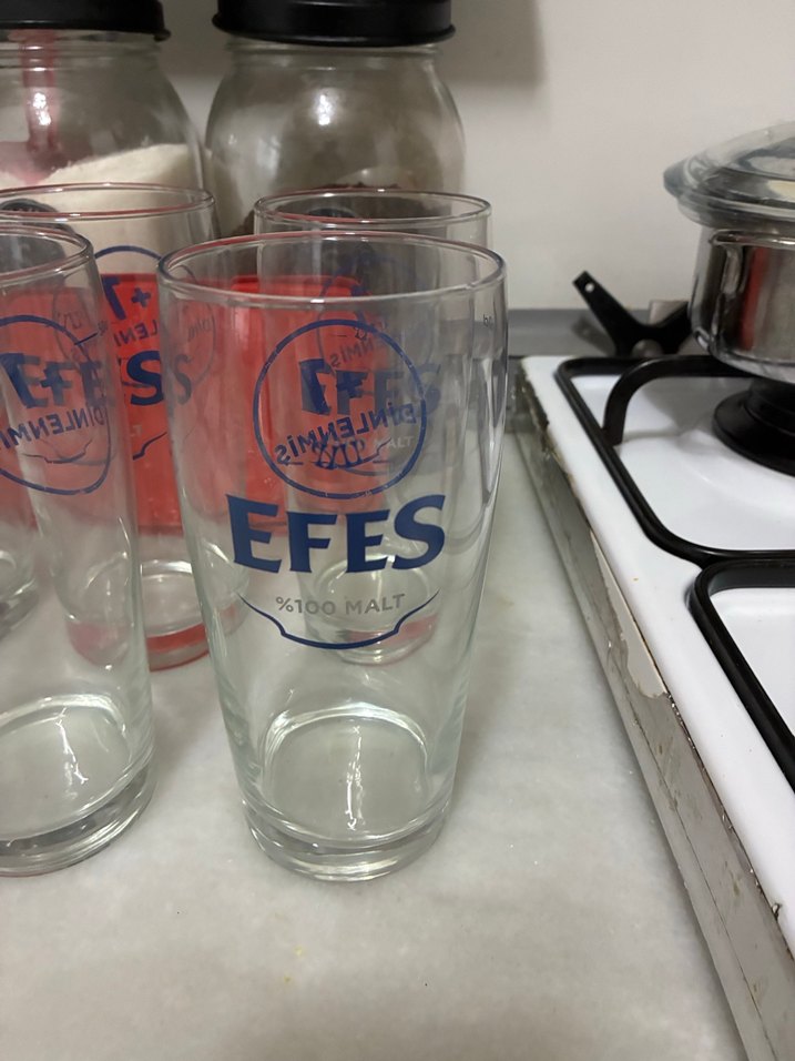 Kırmızı Efes Bira Kadehi Seti - Görsel 4