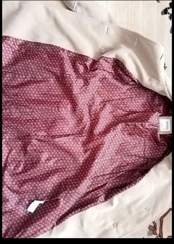 xs Beden Bej Düğmeli Midi Kaban