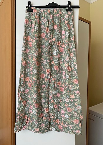 Düğmeli Çiçekli Etek - Görsel 4