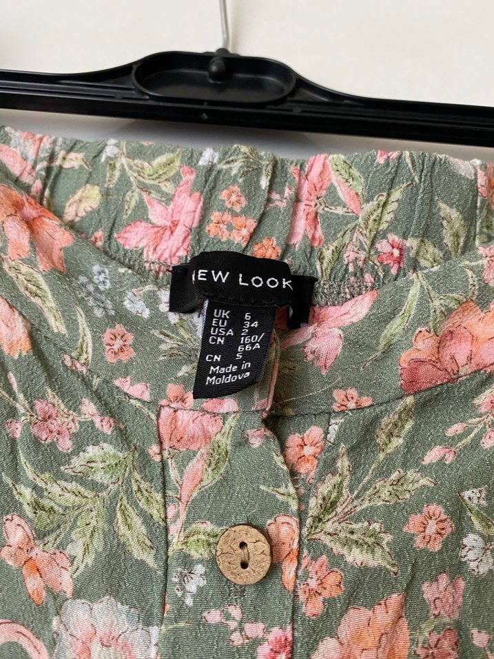 Düğmeli Çiçekli Etek - Görsel 3