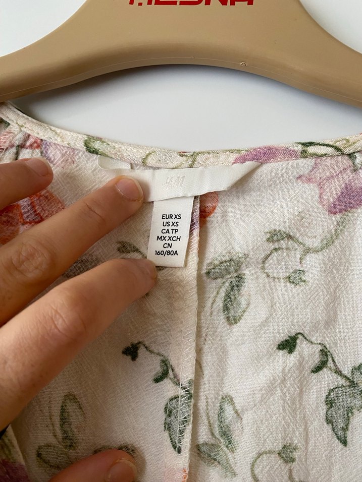 H&M balon kol çiçekli elbise - Görsel 4