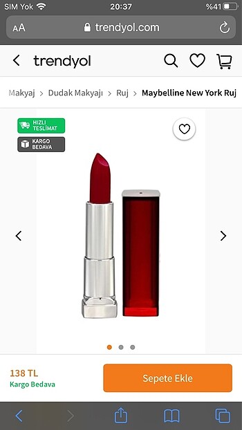 maybelline new york color sensational ruj