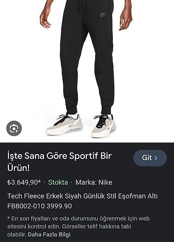 m Beden siyah Renk Nike Tech Fleece Eşofman Altı
