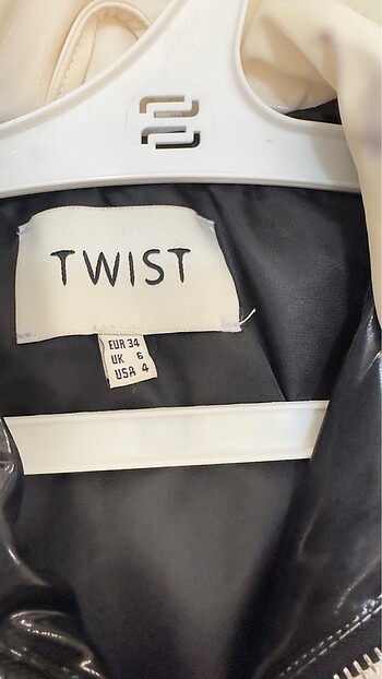 36 Beden siyah Renk Twist mont çok yeni