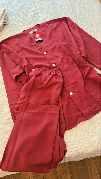 xl Beden bordo Renk Pierre Cardin ev kıyafeti