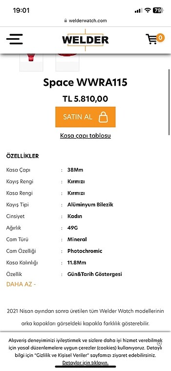 Welder Welder WWRA115 kadın saat