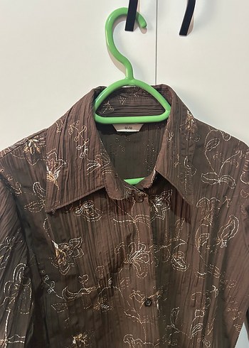Diğer Düğmeli poplin Kahverengi Gömlek
