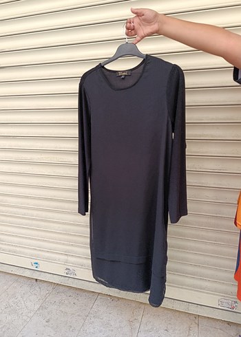 Diğer Siyah Uzun Kollu Salaş Tunik