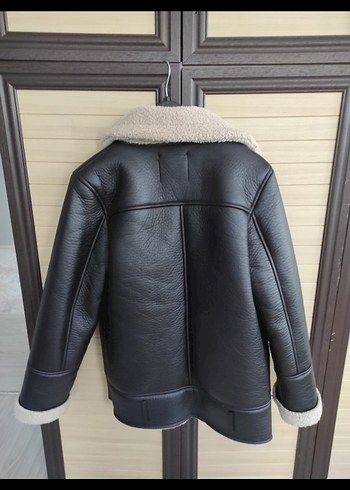 Stradivarius Kahverengi Deri Kadın Kışlık Ceket