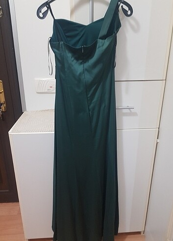 Koyu yesil abiye