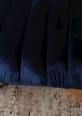 Koyu Mavi Modern puf - Görsel 5