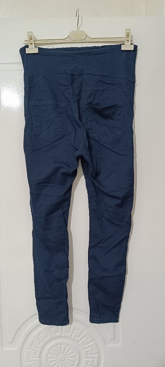 Lacivert Elastik Hamile Kot Pantolonu - Görsel 2