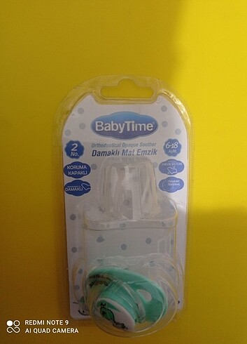 Baby time damaklı mat emzik 6-18 aylık