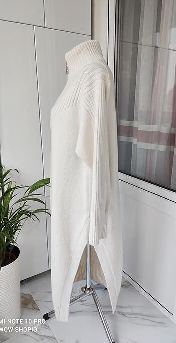 s Beden beyaz Renk H&M Uzun Kazak / Triko Elbise