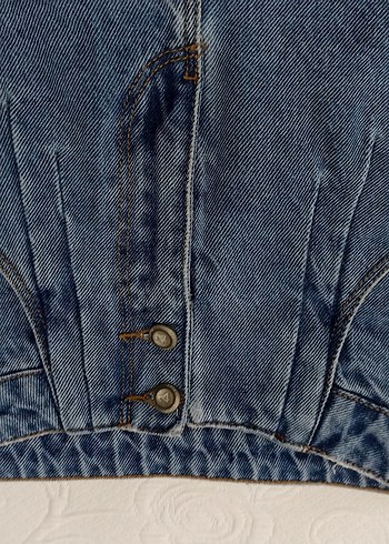 38 Beden mavi Renk Düğmeli Mavi Kadın Denim Pantolon