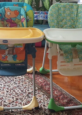 Beden çeşitli Renk Mama sandalyesi 2 adet mevcut
