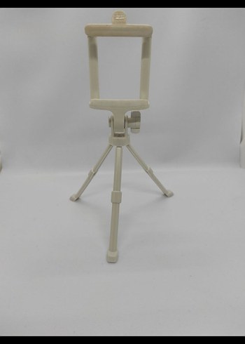 Beyaz Mini Tripod ve Selfie Çubuğu - Görsel 2