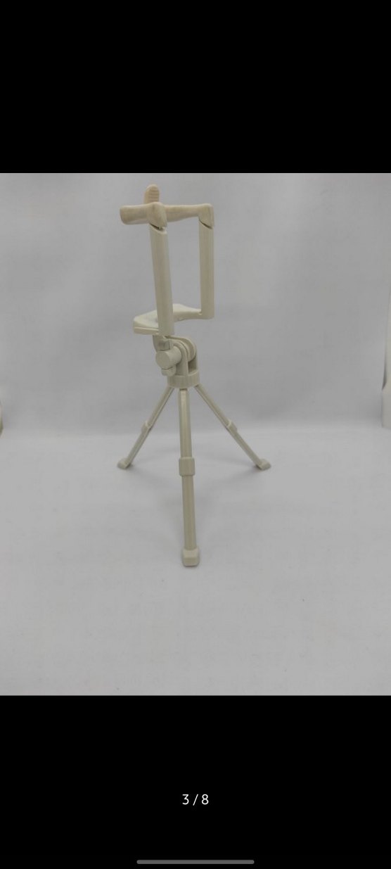 Beyaz Mini Tripod ve Selfie Çubuğu - Görsel 3