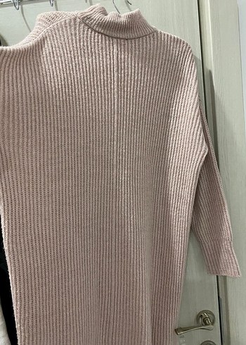 Bej Uzun Kollu Boğazlı Triko Kadın Kazak - Görsel 2