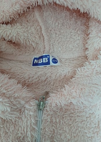 Kızlar için pembe kapüşonlu peluş bornoz 11-12 yaş - Görsel 2