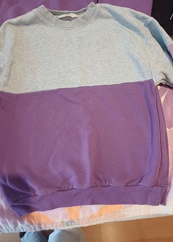 Mor Kadın Sweatshirt Uzun Kollu Rahat Kesim..toplu satışdır. - Görsel 5