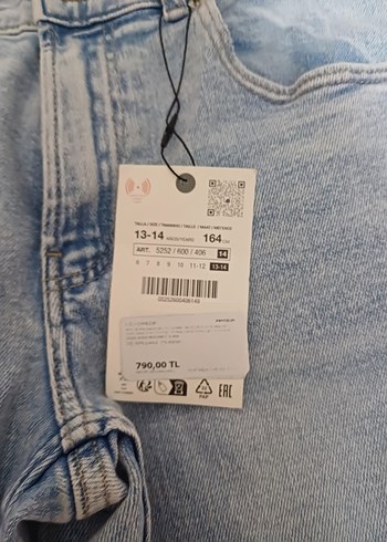 Zara Zara sıfır jean 12-13 yaş