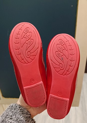 Kırmızı Kız Çocuk Babet Ayakkabı - Görsel 3