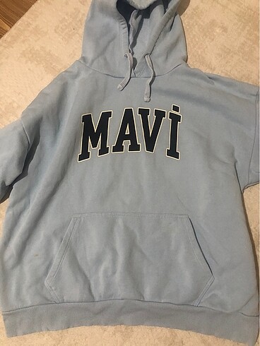 s Beden Orijinal oversize uzun mavi sweatshirt