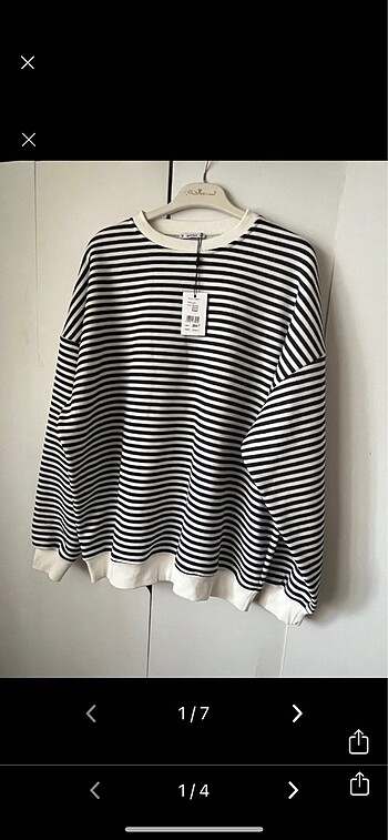 Oversize sweatshirt addax çizgili
