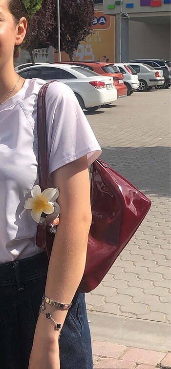  Beden Cherry rugan bordo parlak çanta