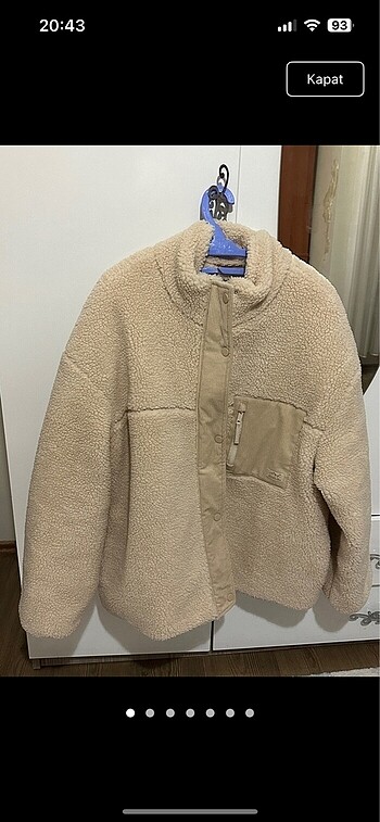Pull&bear overize peluş ceket mont