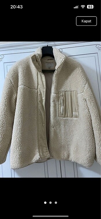 Pull and Bear Pull&bear overize peluş ceket mont