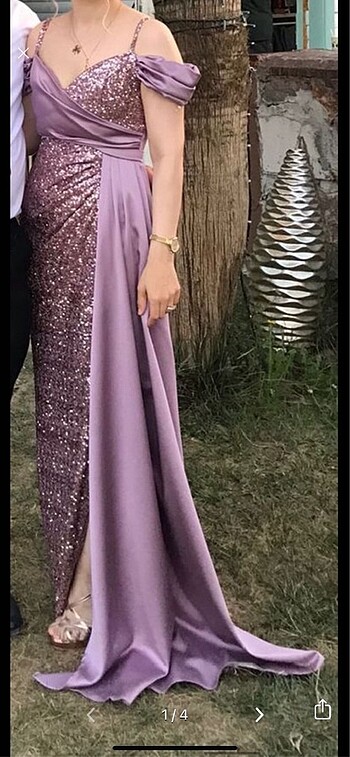 Zara Payetli yırtmaçlı abiye