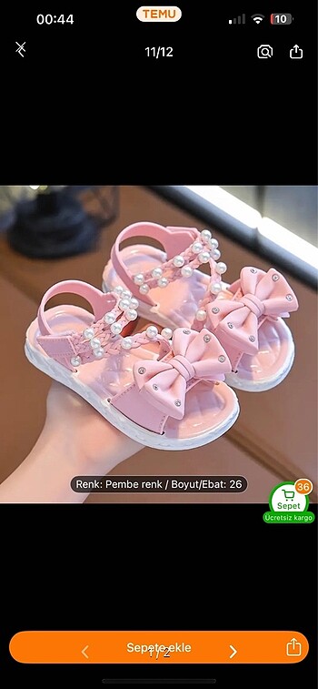 Kız çocuk pembe ayakabı