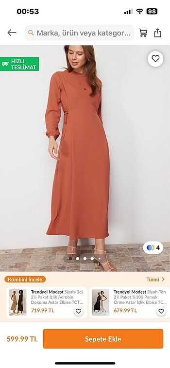 Trendyol modest elbise