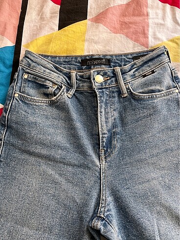 34 Beden Mavi mom jeans