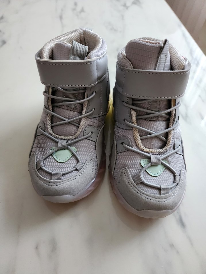 Kız Çocuk Gri Bağcıklı Spor Ayakkabı, bot Vicco Marka - Görsel 3