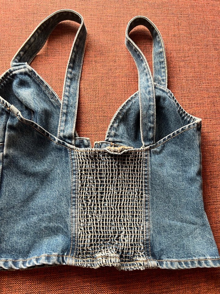 Zara Trf Denim Bluz - Görsel 3