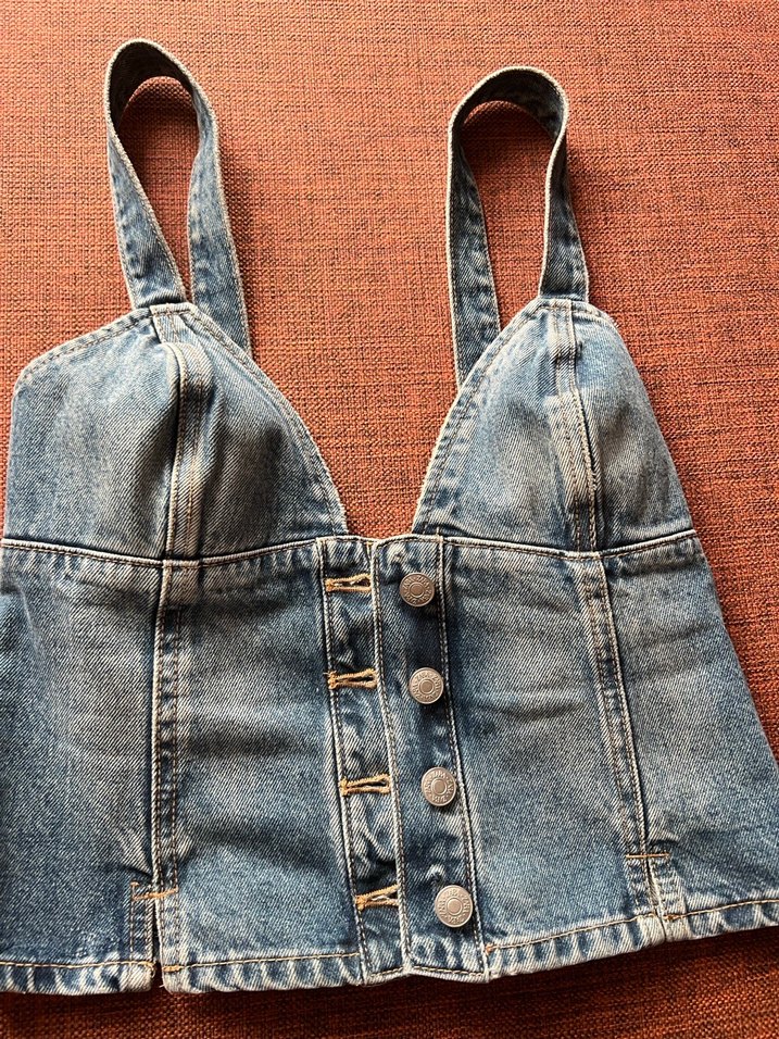 Zara Trf Denim Bluz - Görsel 2