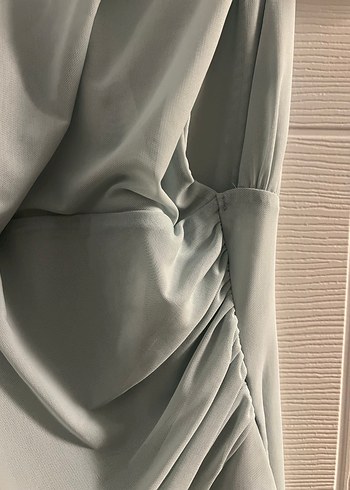 Zara Drapeli Tül Asimetrik Body Bluz - Görsel 3