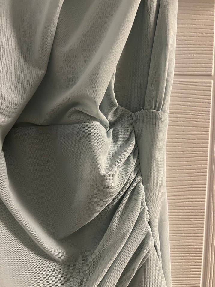 Zara Drapeli Tül Asimetrik Body Bluz - Görsel 3