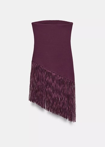 Zara Püsküllü Streç Bandeau Top Bluz - Görsel 3