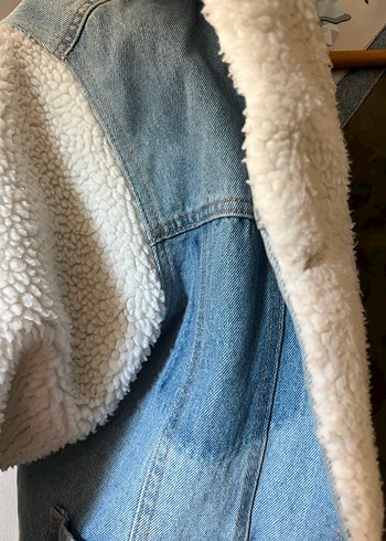 s Beden Pull & Bear Peluş Detaylı Kot Ceket