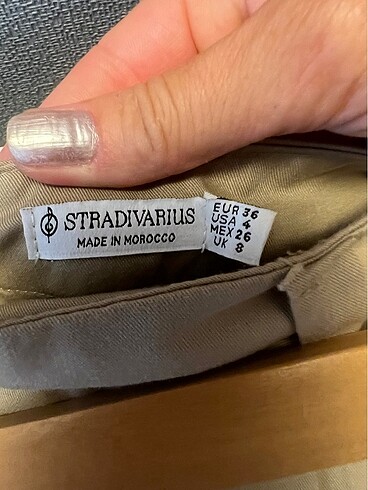 s Beden camel Renk Stradivarius Gabardin Kumaş Şort Etek