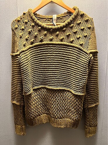 Pull & Bear Yağ Yeşili Kazak