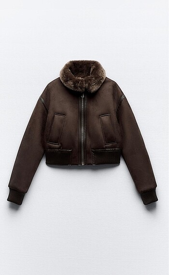 Zara Suni Süet Bomber Model Mont