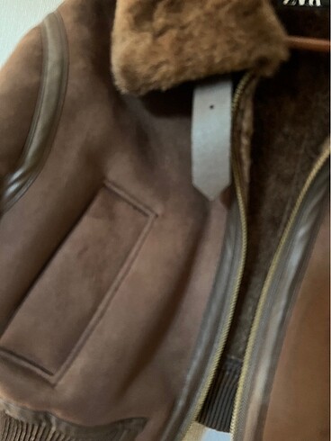 s Beden Zara Suni Süet Bomber Model Mont