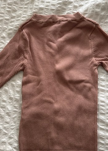 Bej Kadın Kısa Kollu Triko Kazak - Görsel 4