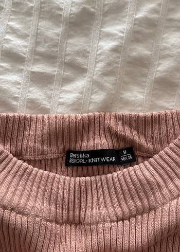 Bej Kadın Kısa Kollu Triko Kazak - Görsel 3