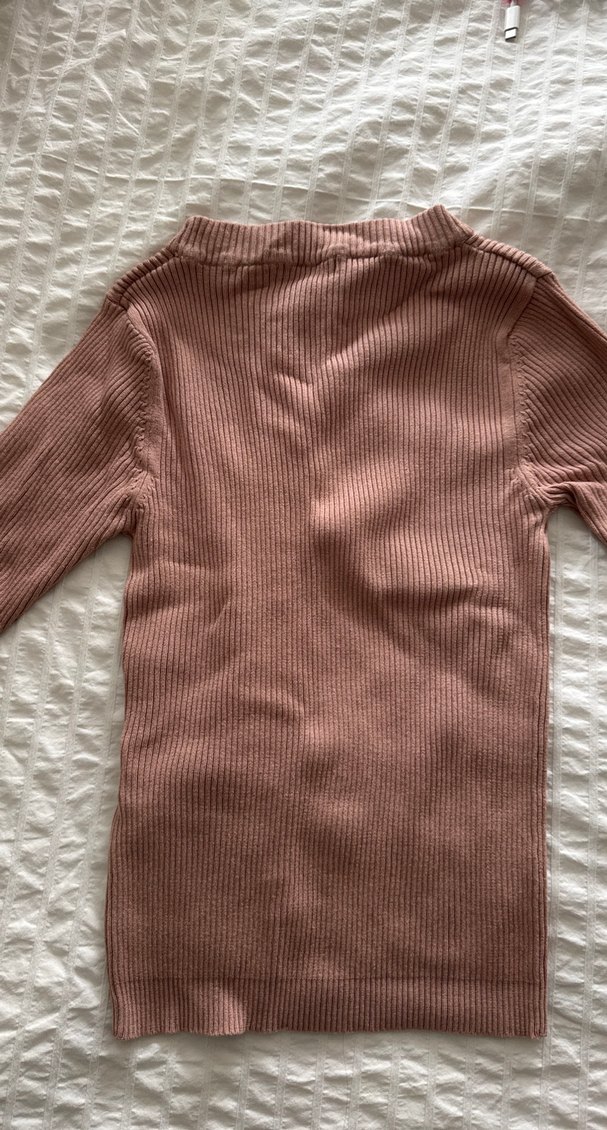 Bej Kadın Kısa Kollu Triko Kazak - Görsel 4